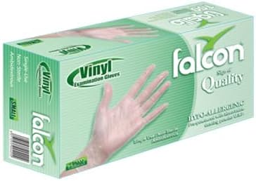 Falcon Vinyl Gloves – Clear Powder Free Medium (2 Packs x 100 Pieces)